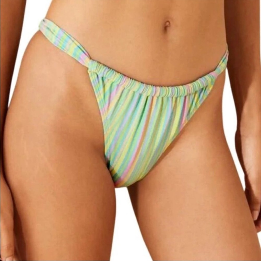 Wild Fable Striped‎ Sparkle Brazilian Bikini Bottoms, Size XL (16), NWOT
